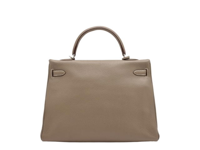 Hermes Hermès Etoupe Clemence Kelly Retourne 35 Palladium Hardware - view 3