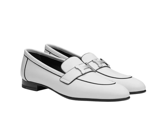 Hermes Hermes H Logo Paris Loafer Blanc White (Woman's) - view 2