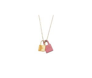 Buy Hermes Swift Leather O'Kelly Pendant Necklace  Pink Gold Plated at Sasom – Authentic and Ready to Ship