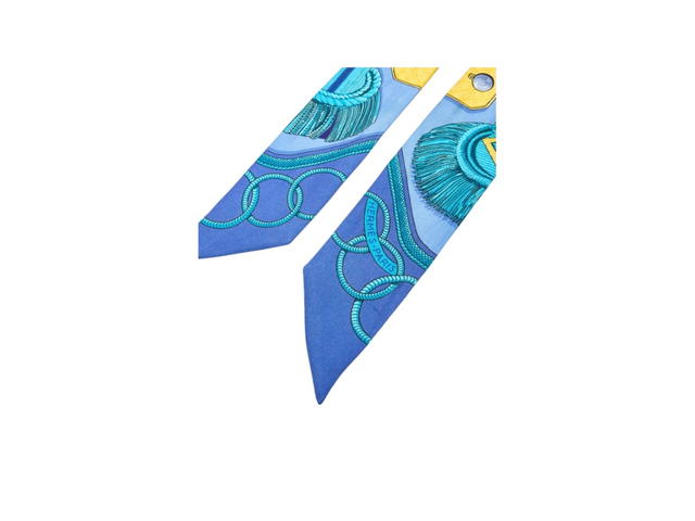 Hermes Hermes Epaulettes Twilly Scarf Blue - view 2