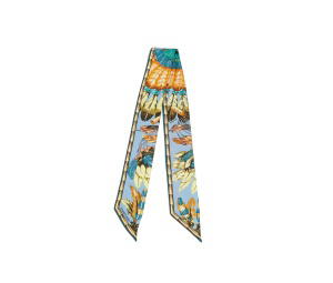 Buy Hermes Feather Print Silk Twill Bandeau Scarf Multicolor at Sasom – Authentic and Ready to Ship