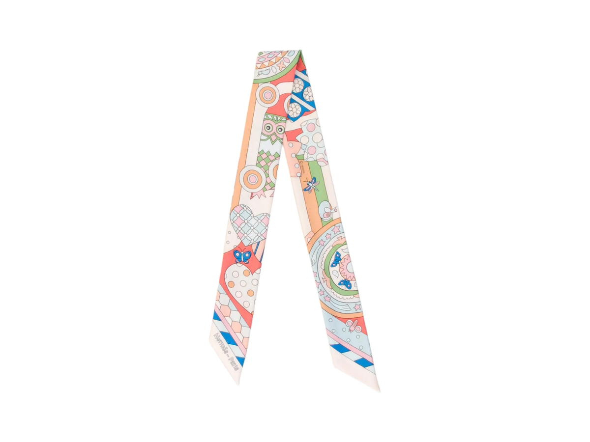 Hermes Hermes Les Murmures de la Foret Silk Twilly Scarf Multicolor