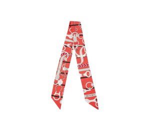 Buy Hermes Print Silk Panoplie Equestre Twilly Red at Sasom – Authentic and Ready to Ship