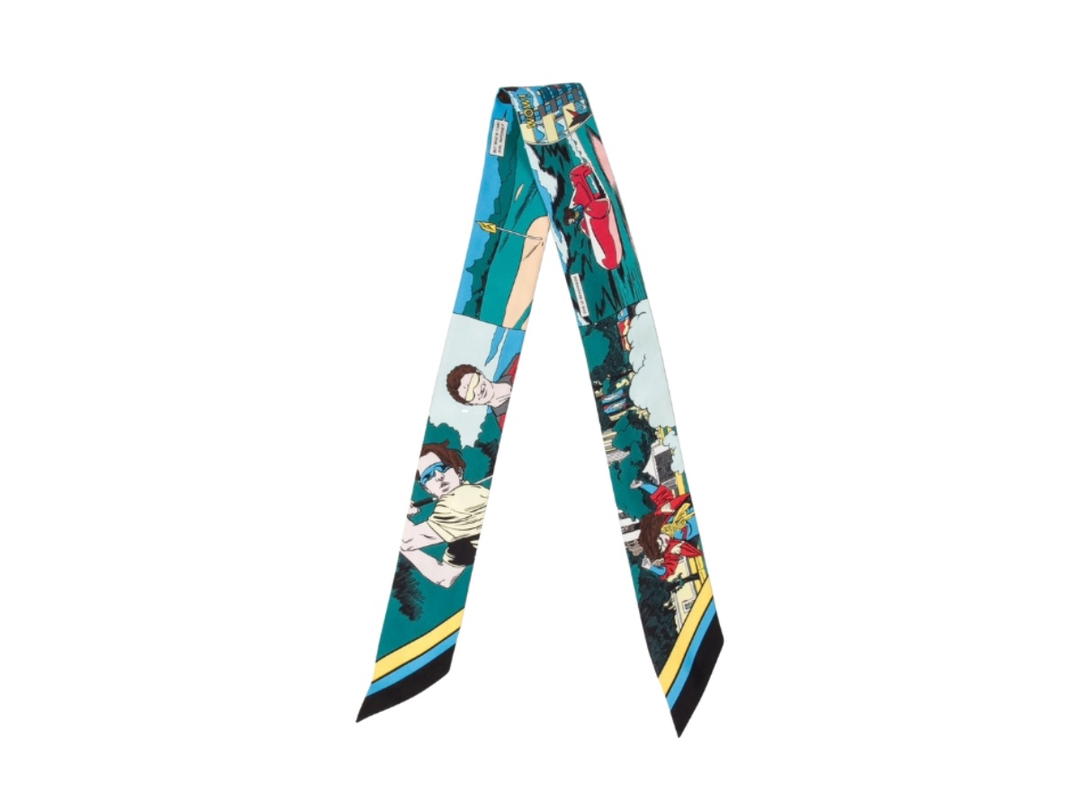 Hermes Hermes Wow Silk Twilly Scarf Blue