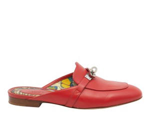 Buy Hermes Leather Kelly Lock Oz Mules Red  (Women's) at Sasom – Authentic and Ready to Ship