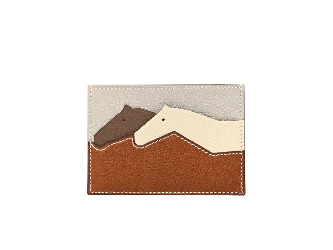 Hermes Hermes Les Petits Chevaux Card Holder Beige De Weimar