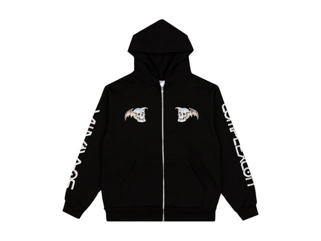 Hajime Sorayama Hajime Sorayama x ComplexCon Skull Zip Up Hoodie Black - view 1