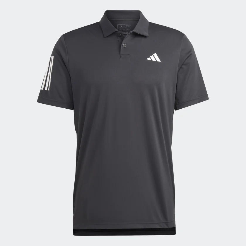 adidas adidas Club 3-Stripes Tennis Polo Shirt Black Grey White