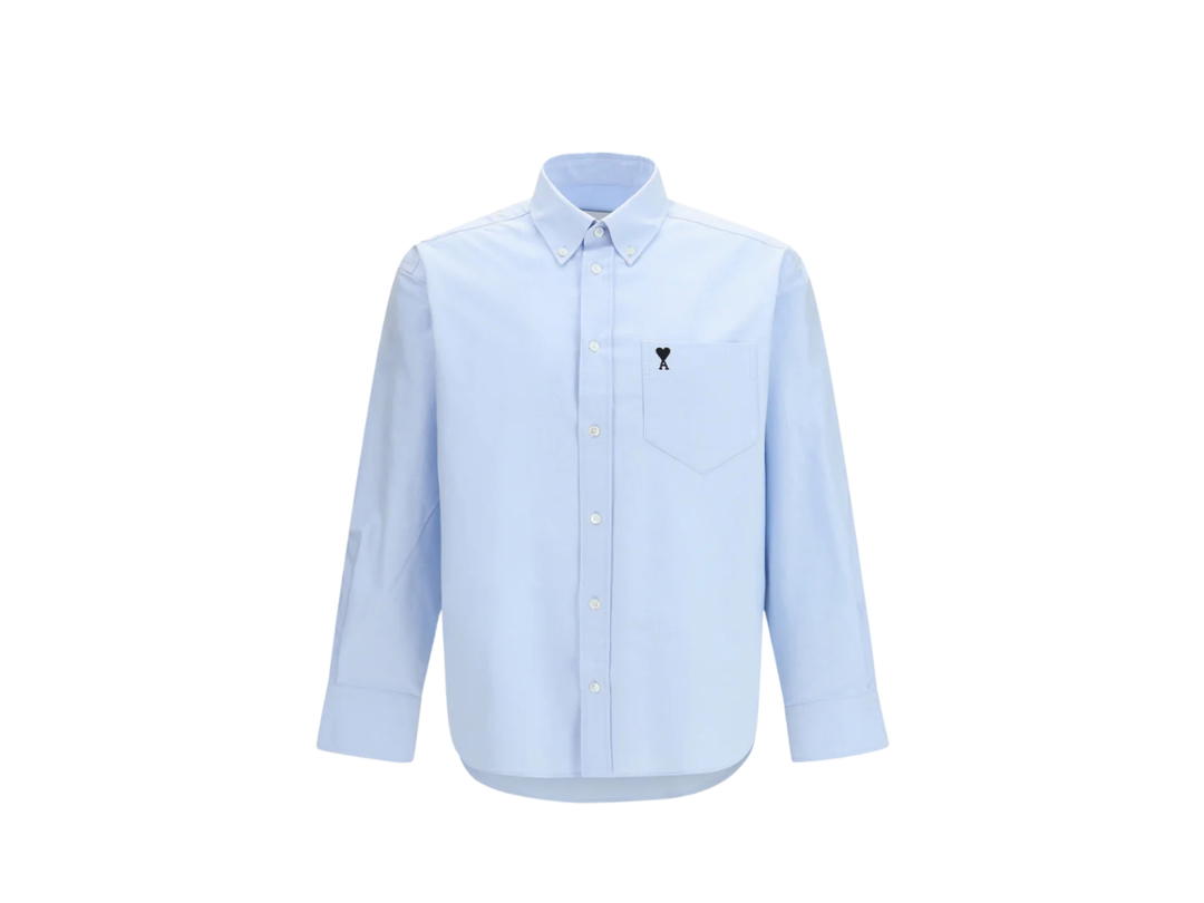 Ami Paris Ami Paris Boxy Long Sleeves Shirt Blue