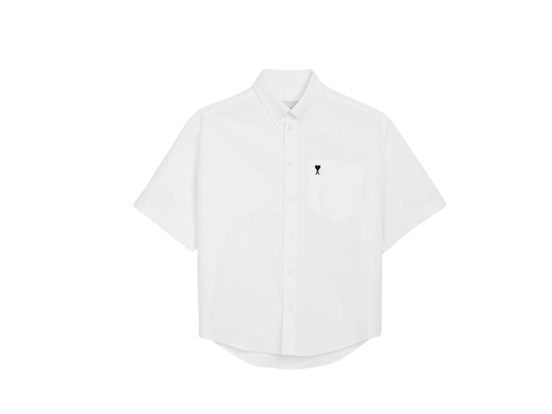 Ami Paris Ami Paris Button Down Short Sleeve Shirt White