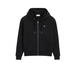 Buy Ami Paris De Coeur Zipped Hoodie  Black at Sasom – Authentic and Ready to Ship