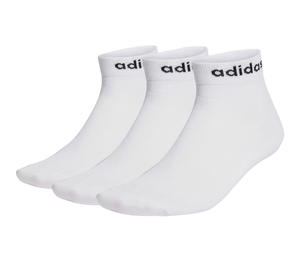 Buy adidas Think Linear Ankle Socks 3 Pairs White Black at Sasom – Authentic and Ready to Ship