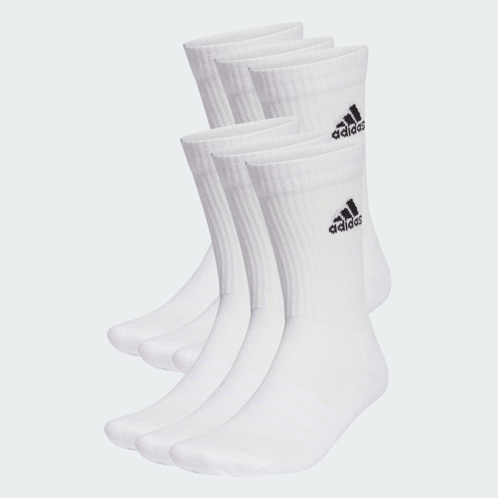 adidas adidas Cushioned Sportswear Crew Socks 6 Pair White Black