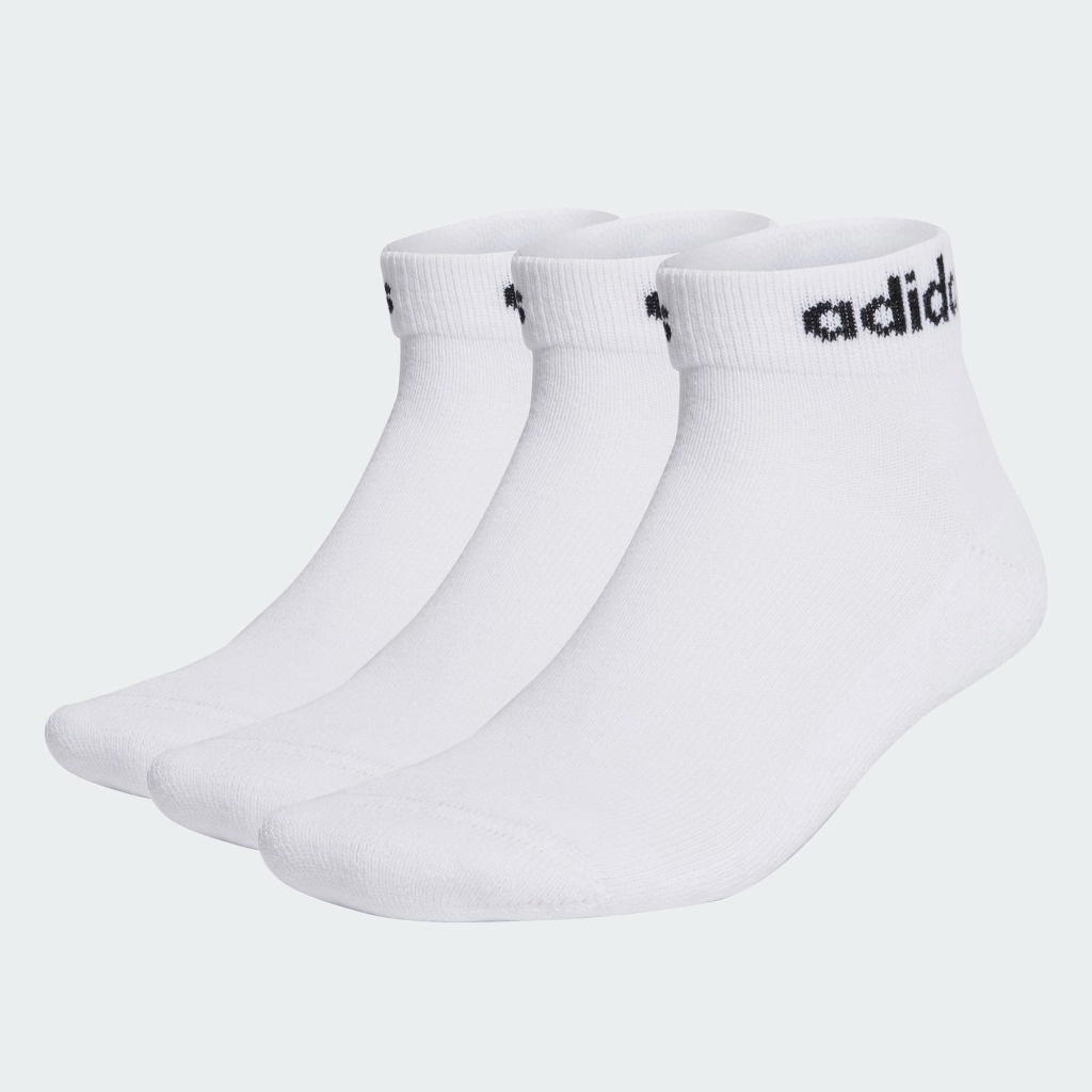 adidas adidas Linear Ankle Cushioned Socks 3 Pairs White Black