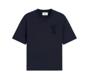 Buy Ami Paris De Coeur Patch T-Shirt Navy Blue at Sasom – Authentic and Ready to Ship
