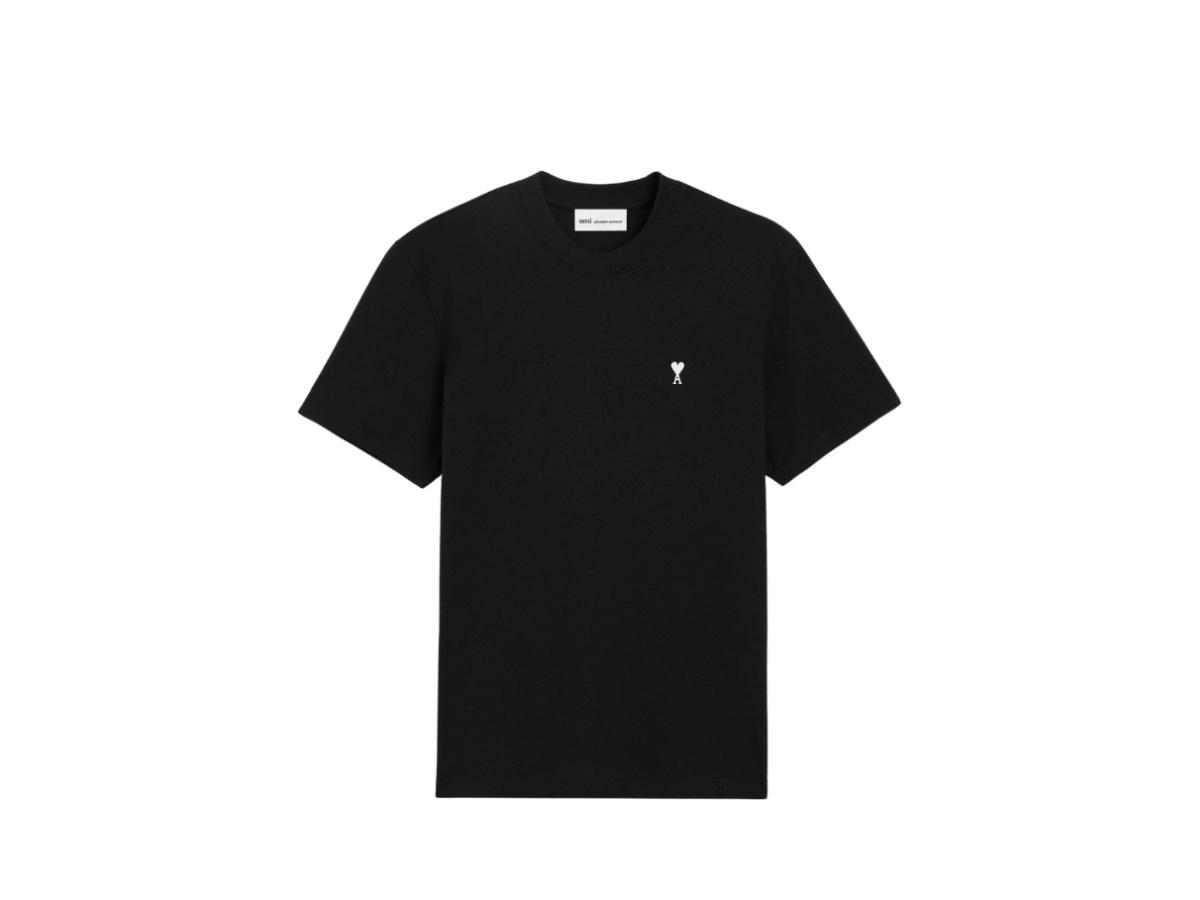 Ami Paris Ami Paris Cotton Ami De Coeur T-shirt Black White Cream