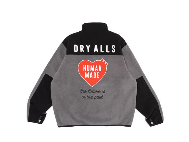 HUMAN MADE HUMAN MADE Fleece Half- Zip Jacket Gray - view 1