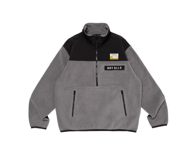 HUMAN MADE HUMAN MADE Fleece Half- Zip Jacket Gray - view 2