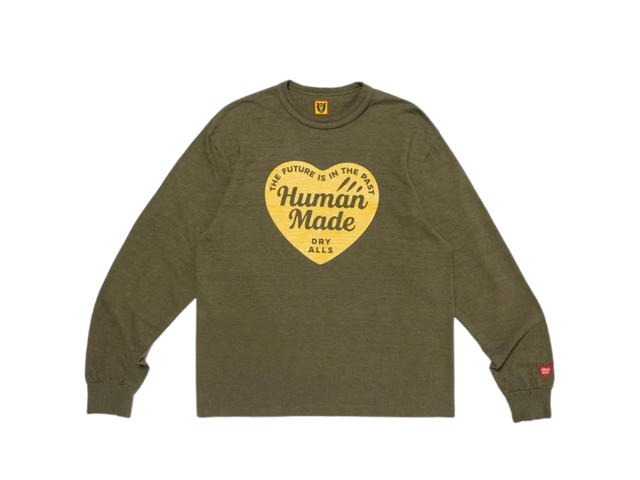 HUMAN MADE HUMAN MADE Graphic L/S T-Shirt Olive Drab - view 1