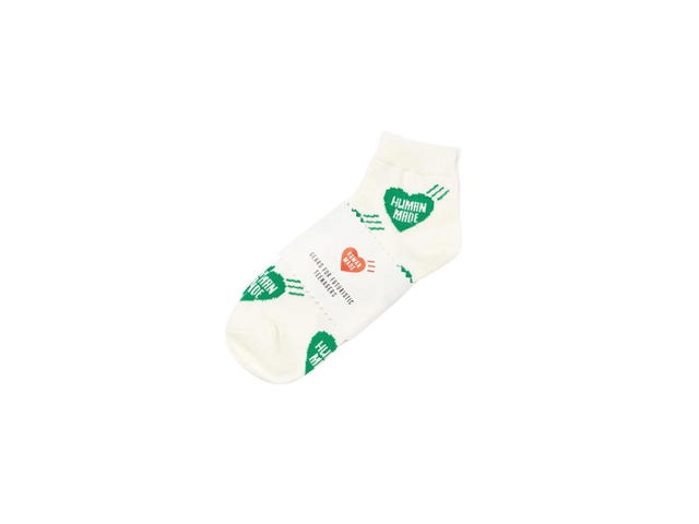 Human Made Human Made Heart Short Socks Green - view 1