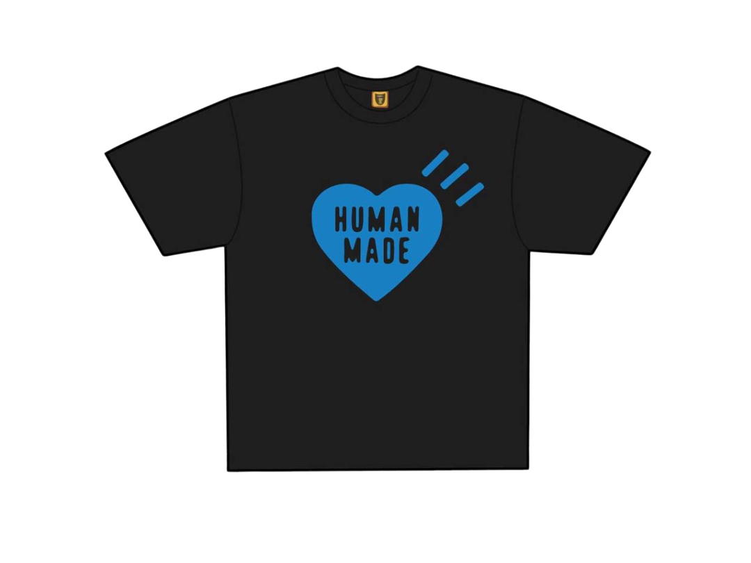 Human Made Human Made Heart T-Shirt Black Blue (Offline Store Limited)