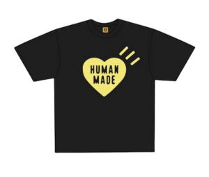 Buy Human Made Heart T-Shirt Black Yellow (Osaka Exclusive) at Sasom – Authentic and Ready to Ship