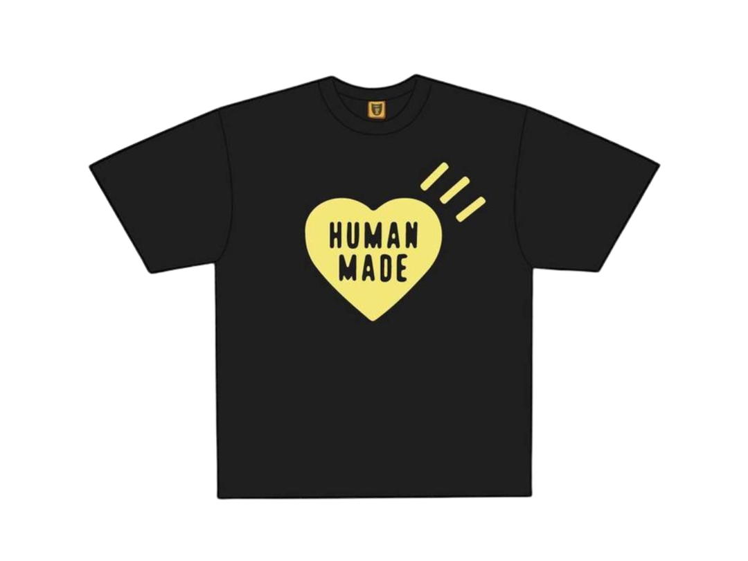 HUMAN MADE HUMAN MADE Heart T-Shirt Black Yellow (Osaka Exclusive)