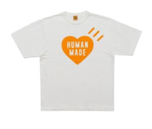 Buy Human Made Heart T-Shirt White Orange (Shibuya Parco Store Exclusive) at Sasom – Authentic and Ready to Ship
