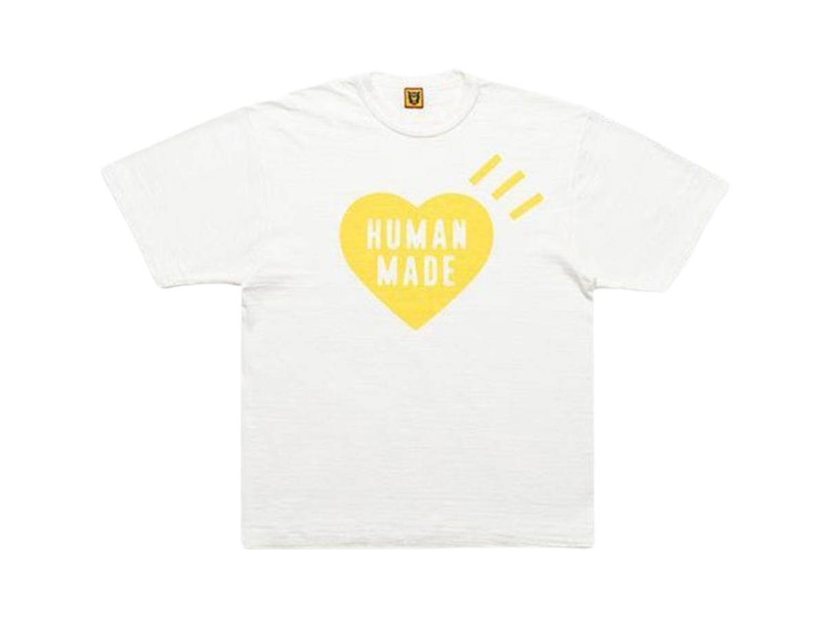 Human Made Human Made Heart T-Shirt White Yellow (Osaka Exclusive)