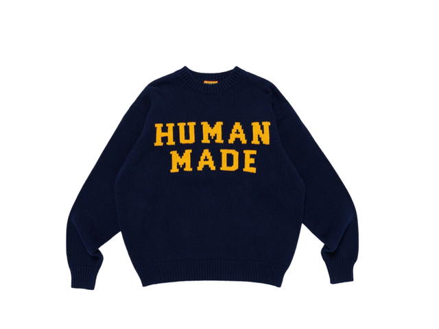 HUMAN MADE HUMAN MADE Lowgauge Knit Sweater Navy - view 1
