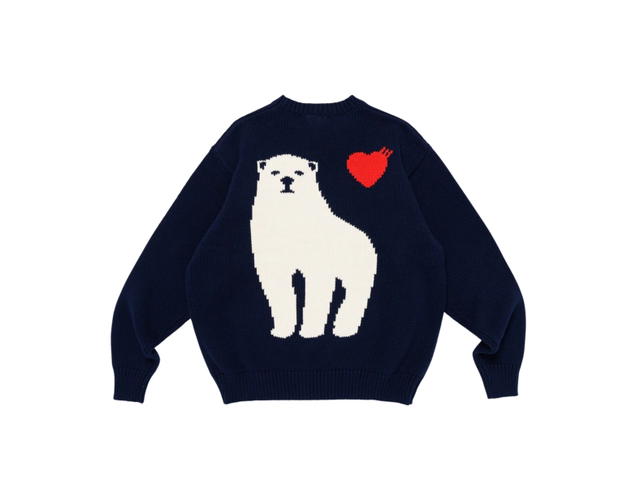 HUMAN MADE HUMAN MADE Lowgauge Knit Sweater Navy - view 2