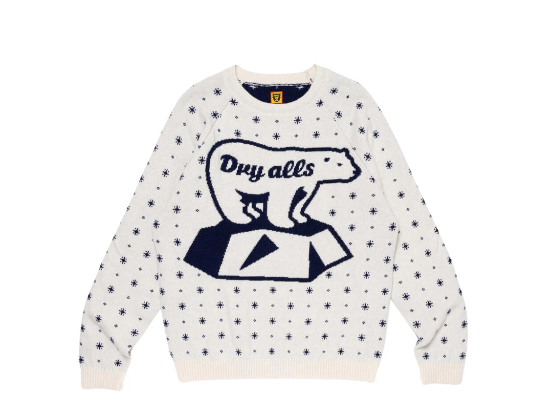 HUMAN MADE HUMAN MADE Polar Bear Jacquard Knit Sweater Cream