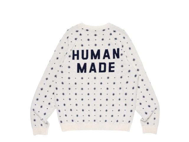 HUMAN MADE HUMAN MADE Polar Bear Jacquard Knit Sweater Cream - view 2