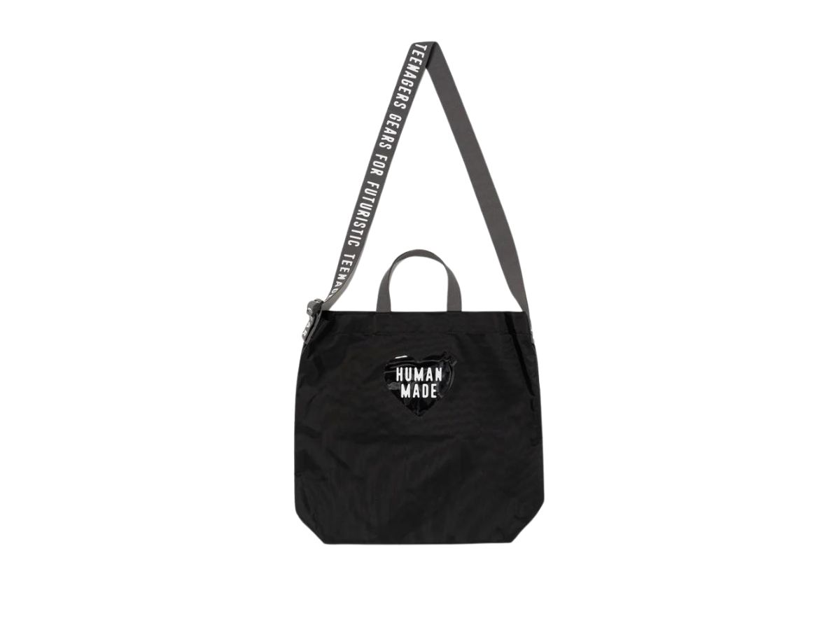 Human Made Human Made Two-Way Nylon Shoulder Tote Bag Black