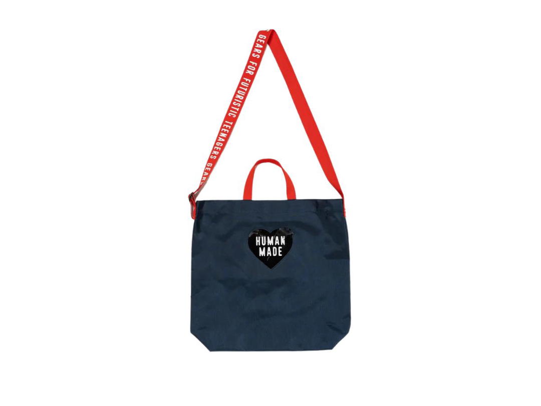 Human Made Human Made Two-Way Nylon Shoulder Tote Bag Navy