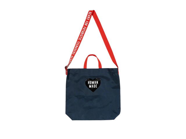 Human Made Human Made Two-Way Nylon Shoulder Tote Bag Navy - view 1