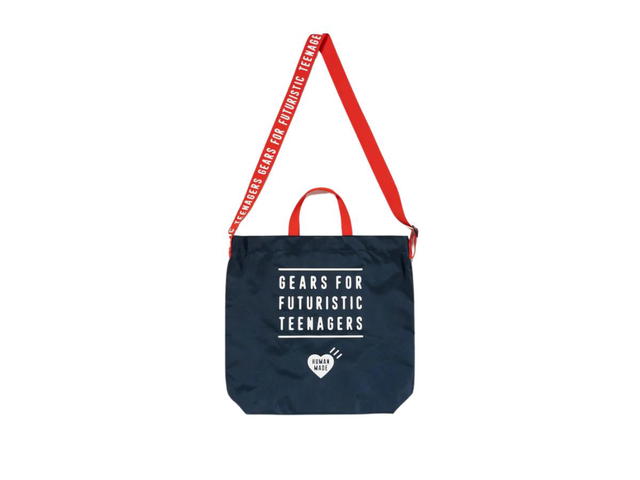 Human Made Human Made Two-Way Nylon Shoulder Tote Bag Navy - view 2