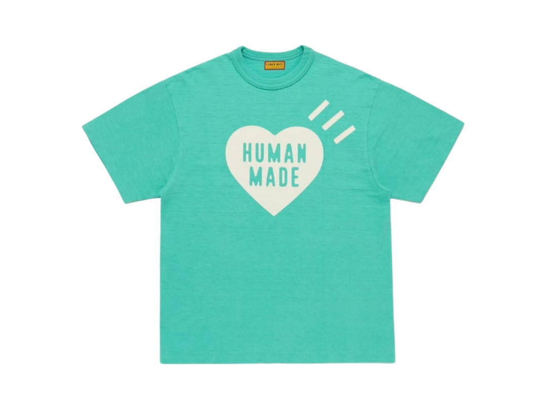 Human Made Human Made Heart Graphic T-Shirt Turquoise White