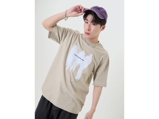 Hype It Hype It Ghost Oversized T-shirts Taupe - view 7