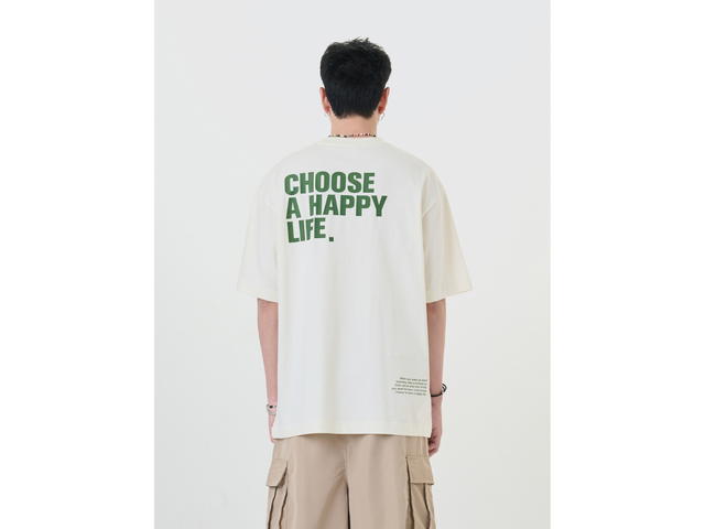 Hype It Hype It Happy Life Oversized T-shirts Cream - view 5