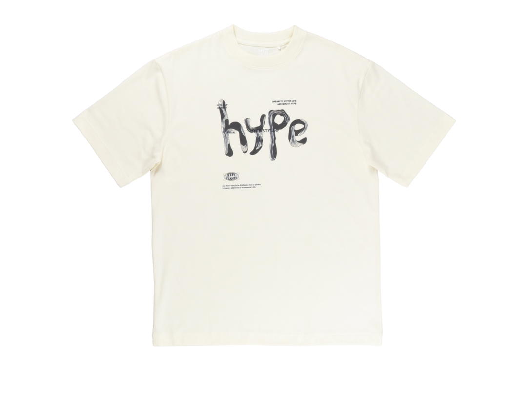 Hype It Hype It Hype Style Oversized T-shirts Cream