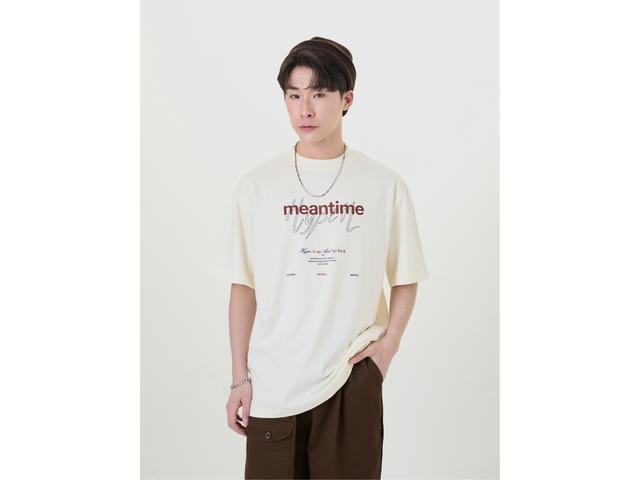 Hype It Hype It Meantime Oversized T-shirts Cream - view 4