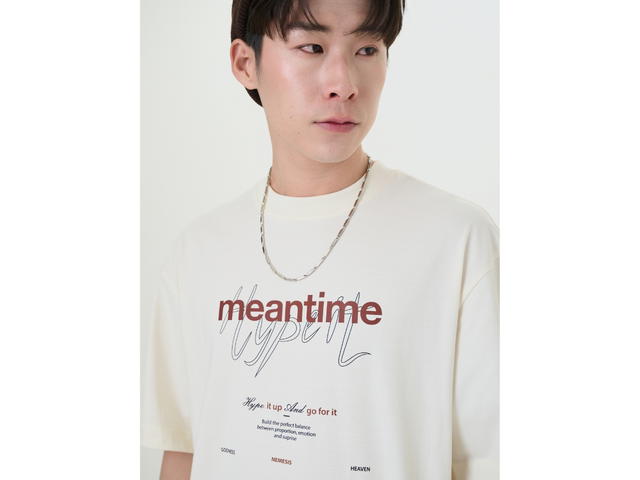Hype It Hype It Meantime Oversized T-shirts Cream - view 6