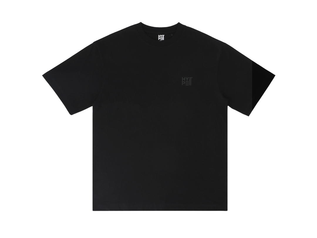 Hype It Hype It Oversized Tee with Embossed Logo Black