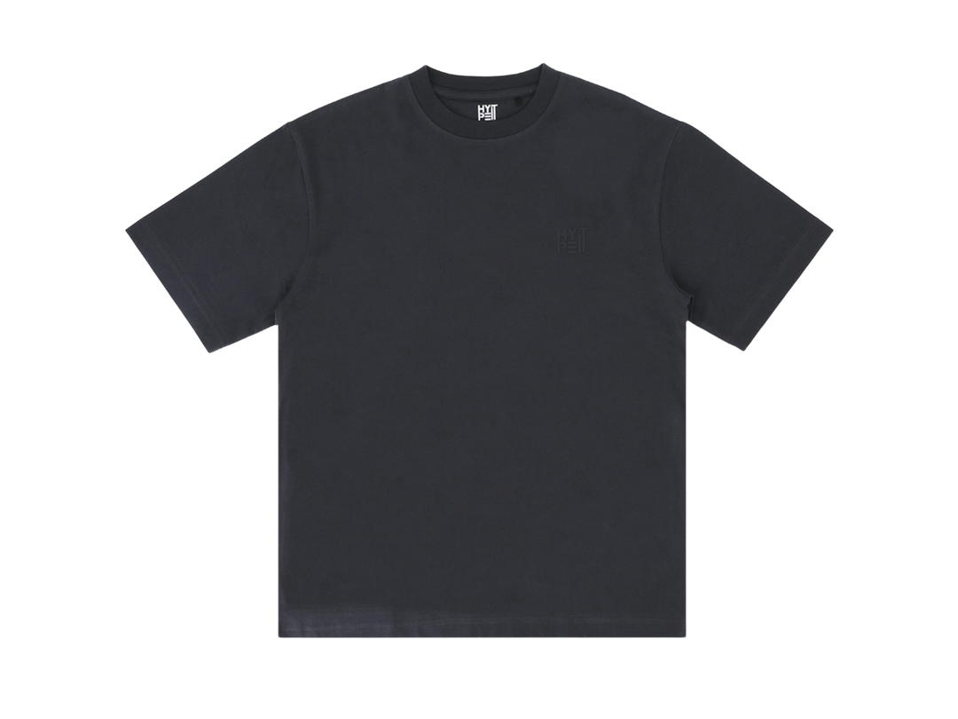Hype It Hype It Oversized Tee with Embossed Logo Dark Grey