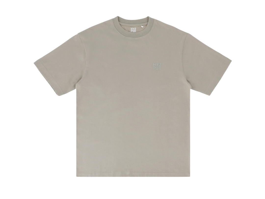 Hype It Hype It Oversized Tee with Embossed Logo Taupe