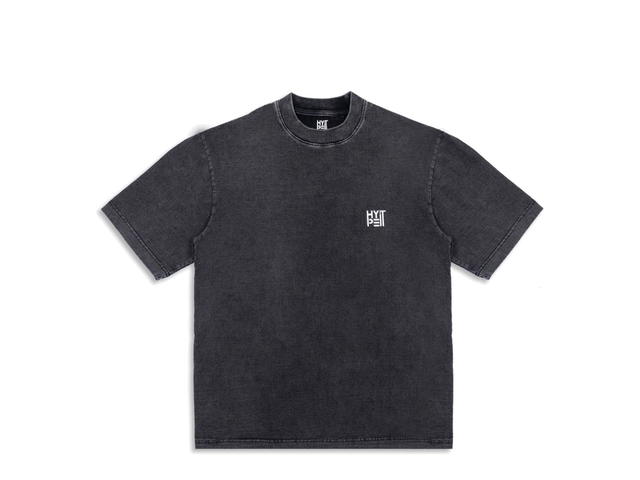 Hype It Hype It Oversized Tee with Embossed Logo Black Bleached - view 1