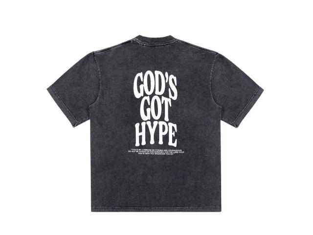 Hype It Hype It God's Got Hype T-Shirt (Black Bleached) - view 2