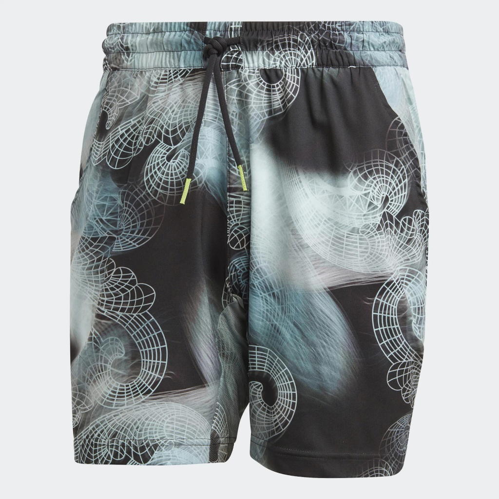adidas adidas Tennis Printed AEROREADY Ergo Pro Shorts Black Sky Blue Grey Pattern