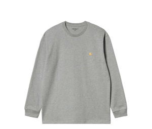 Buy Carhartt L/S Chase T-Shirt Grey Heather Gold at Sasom – Authentic and Ready to Ship